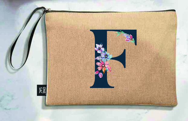 Sac à main Lettre F (Modèles variés) (25 × 18 × 1 cm)